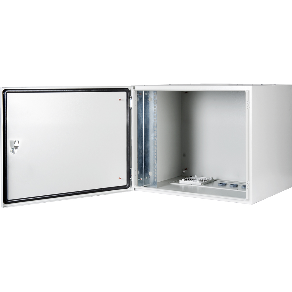 9U 19" Safebox B W600mm x D450mm Indoor IP55 Cabinet & Enclosure - LG ανοιχτή πόρτα