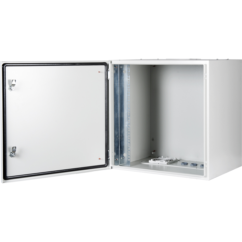 12U 19" Safebox B W600mm x D450mm Indoor IP55 Cabinet & Enclosure - LG ανοιχτή πόρτα