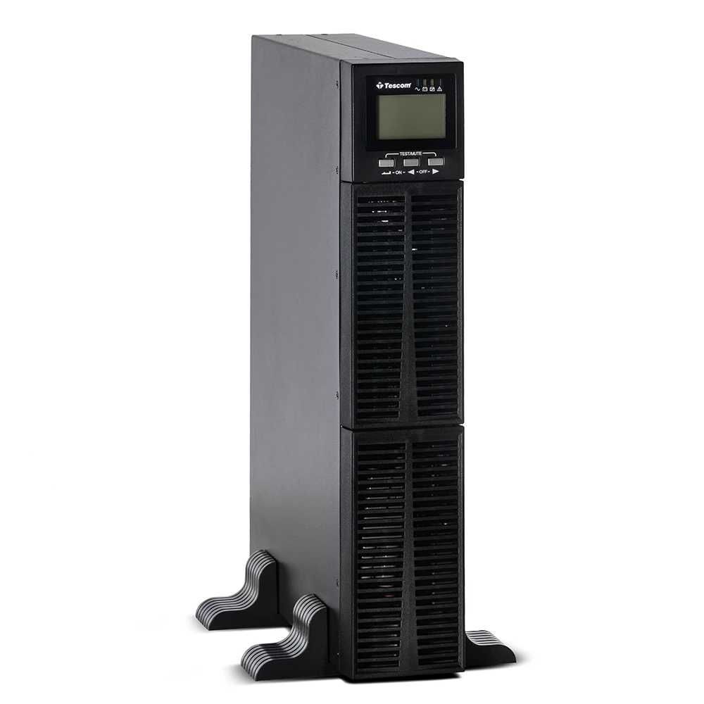 UPS PRIME RACK/TOWER 1kVA/1000W LCD with 2 x 12V 9Ah 12A - 1101XLRTB2X9-I πλαϊνή όψη κάθετη